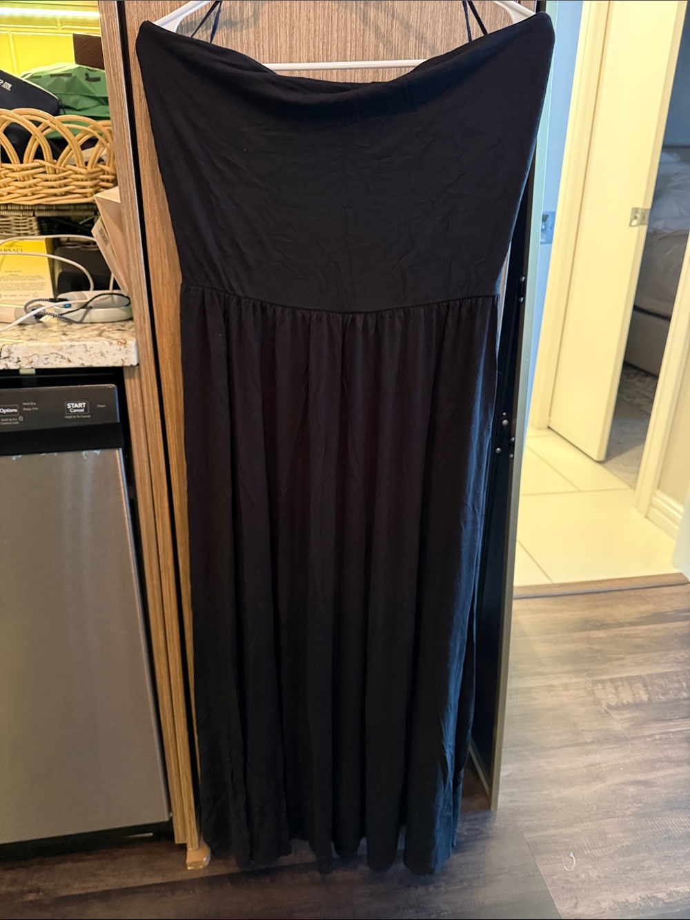GAP Black Strapless Maxi Dress